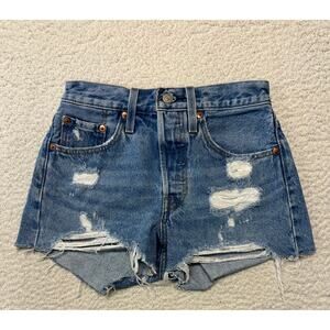 Levis Womens 501 Denim Shorts Size 24